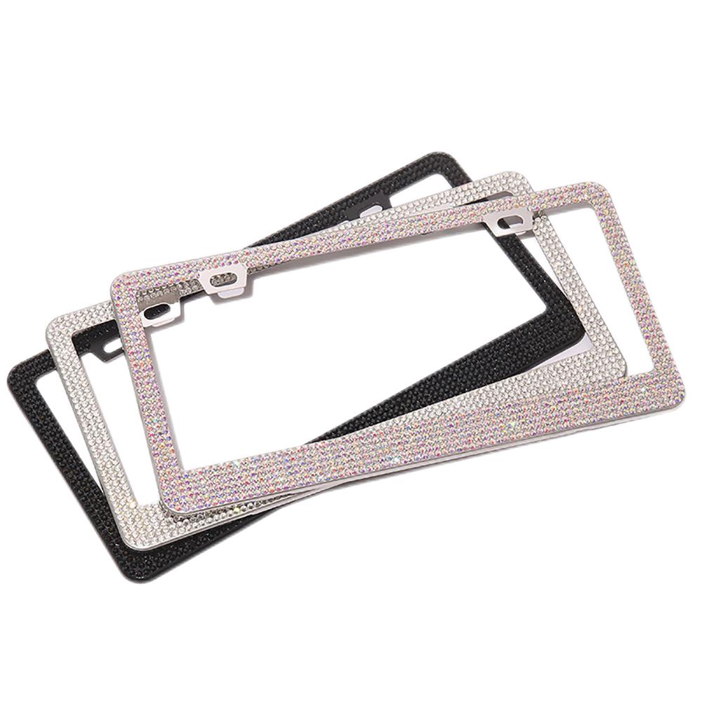 Crystal and diamond license plate frame.jpg